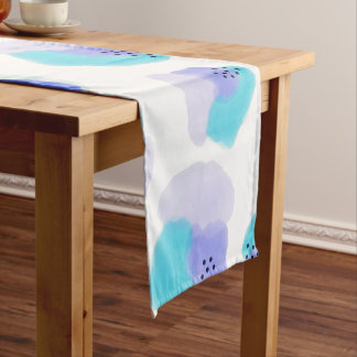 Caminho De Mesa Pequeno Cód. Água Brushstrokes Mesa Curta Runner
