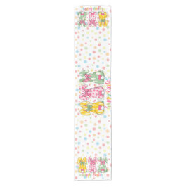 Caminho De Mesa Pequeno Coelhinhos de Páscoa de Bolinhas felz pascoa