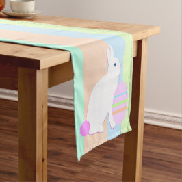 Caminho De Mesa Pequeno Coelho e Ovos da Páscoa Feliz