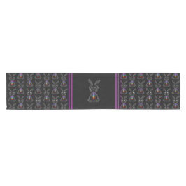 Caminho De Mesa Pequeno Coelho Negro Cinto com Alma Arco-Íris Chakra