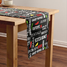 Caminho De Mesa Pequeno Comida Picante, Padrão de Pimenta Quente
