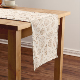 Caminho De Mesa Pequeno Concha Marítima Náutica Boho Praia Neutro Creme