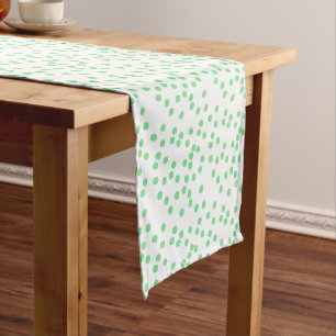 Caminho De Mesa Pequeno Confetti Verde / Polkadots