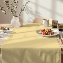 Caminho De Mesa Pequeno Cor Amarelo Pastel Suave Minimalista Cor de Creme