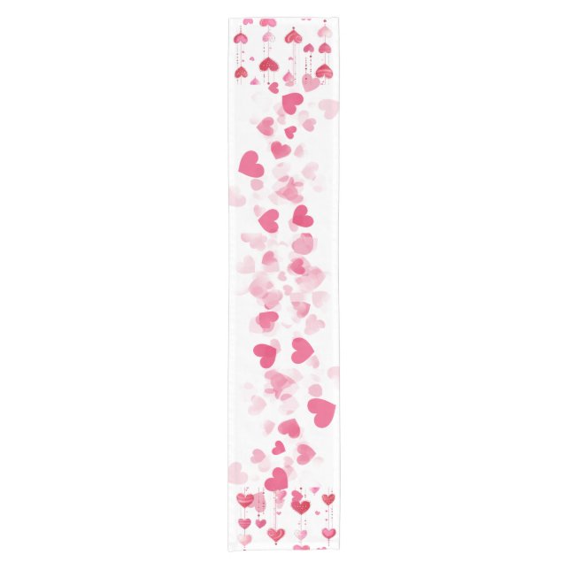 Caminho De Mesa Pequeno Corações de mesa. (Frente)