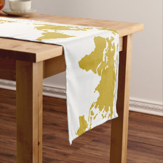 Caminho De Mesa Pequeno Corredor da mesa - mapa do mundo Dourado
