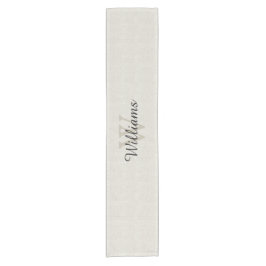 Caminho De Mesa Pequeno Corredor de linho da mesa do monograma do olhar