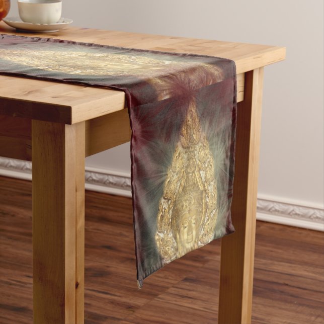 Caminho De Mesa Pequeno corredor de mesa buda dourado (No Local)