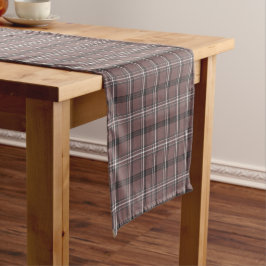 Caminho De Mesa Pequeno Corredor de Mesa com Estampa Xadrez Rosa Marrom Cl