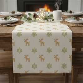 Caminho De Mesa Pequeno Corredor de Mesa de Natal com Rena de Festa
