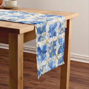 Caminho De Mesa Pequeno Corredor de Mesa Mosaico Azul