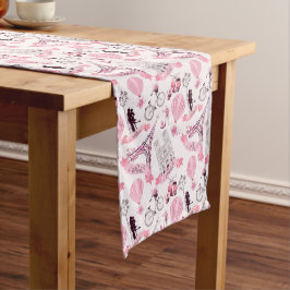 Caminho De Mesa Pequeno Corredor de Mesa Rosa Paris