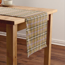 Caminho De Mesa Pequeno Corredor de Mesa Xadrez Bege Tan Cor Retro