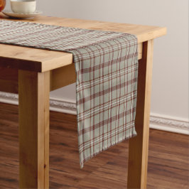 Caminho De Mesa Pequeno Corredor de Mesa Xadrez Clássico Bege Marrom