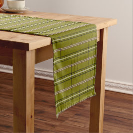 Caminho De Mesa Pequeno Corredor de Mesa Xadrez Verde Oliva Cor Retro