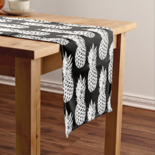 Caminho De Mesa Pequeno Corredor preto e branco da mesa do teste padrão d