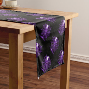 Caminho De Mesa Pequeno Corredor roxo da mesa da Web de aranha do Dia das