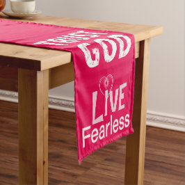 Caminho De Mesa Pequeno Corredores de Mesa Feriado Confie em Deus Viva sem