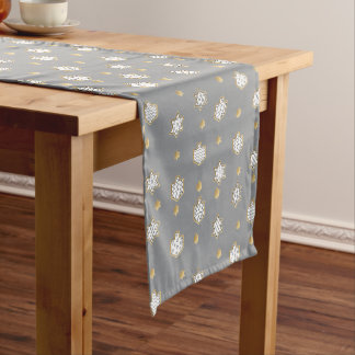 Caminho De Mesa Pequeno Corridores de mesa de Hanukkah Dreidels e Estrelas