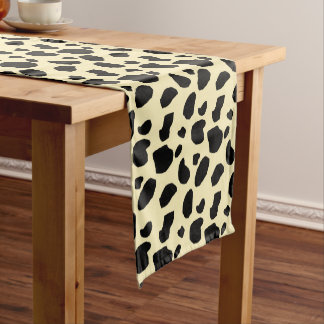 Caminho De Mesa Pequeno Cow Animal Skin Colour Pattern Design 