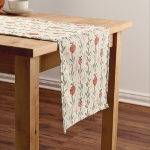 Caminho De Mesa Pequeno Creative elegant retro red stripes inverno verde