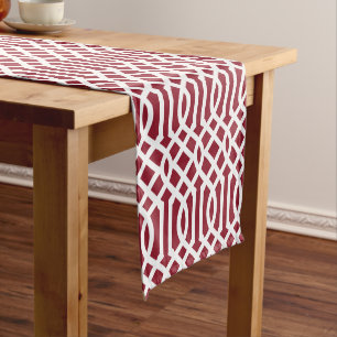 Caminho De Mesa Pequeno Crimson Trellis