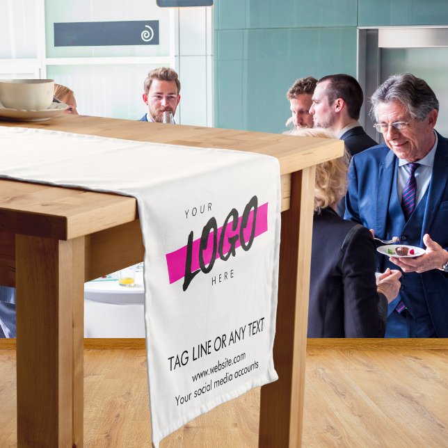 Caminho De Mesa Pequeno Custom Company Logo Text Promotional Business  (Criador carregado)