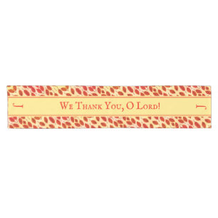 Caminho De Mesa Pequeno Custom Monogram Thanksgiving FALL AUTUMN LEAVES