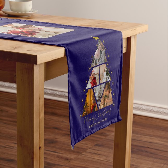 Caminho De Mesa Pequeno Custom Photo Collage Table Runner (No Local)