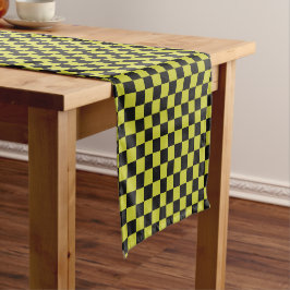 Caminho De Mesa Pequeno Cyber lyme checkerboard pattern