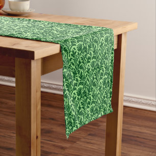 Caminho De Mesa Pequeno Damasco do cardo de William Morris, verde