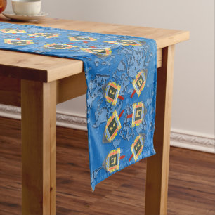 Caminho De Mesa Pequeno Dança Dreidels para Hanukkah