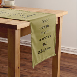 Caminho De Mesa Pequeno Decoração de Casa com Citação de Verão de Shakespe
