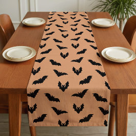 Caminho De Mesa Pequeno Decoração de Halloween Vintage Morcegos Preto Lara