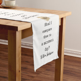 Caminho De Mesa Pequeno Decoração de Verão com Citações de Shakespeare par