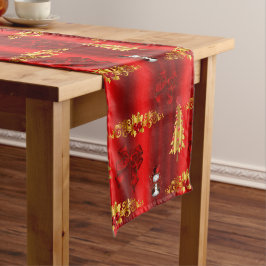 Caminho De Mesa Pequeno Decorações do Natal Vermelho