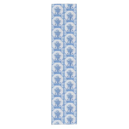 Caminho De Mesa Pequeno Delft Blue Birds floral Country Toile 