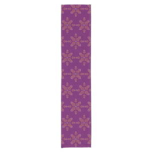 Caminho De Mesa Pequeno Desenho de Kolam Minimalista Roxo do Sul da Índia