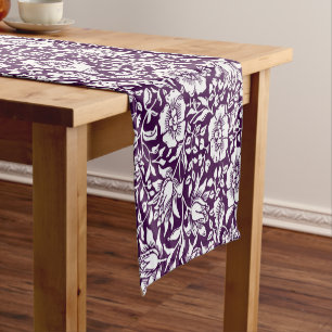 Caminho De Mesa Pequeno Desenho Floral Vintage de Malva de William Morris
