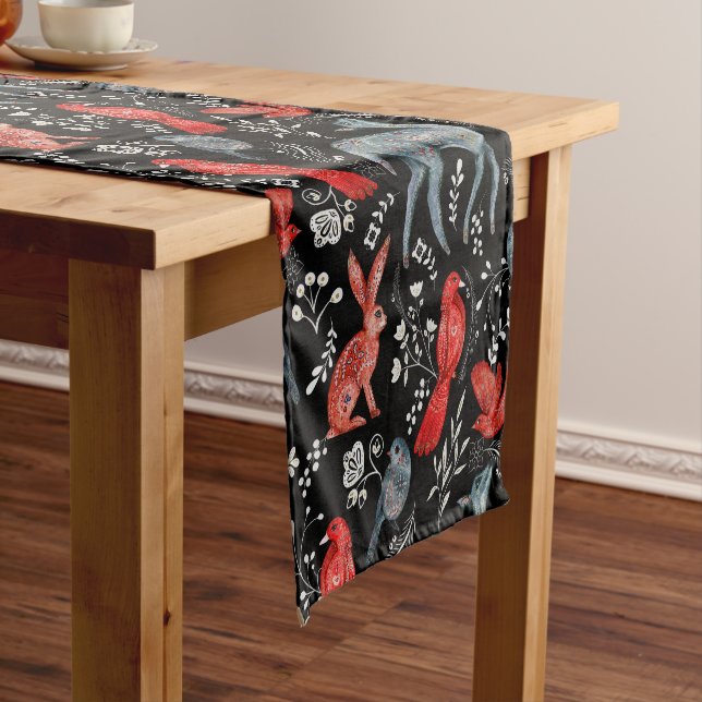 Caminho De Mesa Pequeno desenhos de padrões florais em estilo de arte popu (No Local)