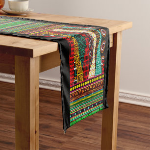 Caminho De Mesa Pequeno Design de de Motif Afrocentrado - Execução de Me