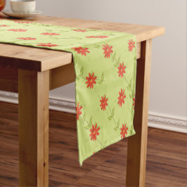 Caminho De Mesa Pequeno Design de Flor Laranja