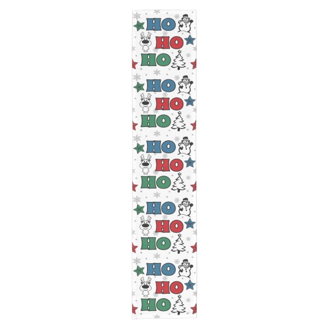 Caminho De Mesa Pequeno Design de Natal Ho-Ho (Frente)