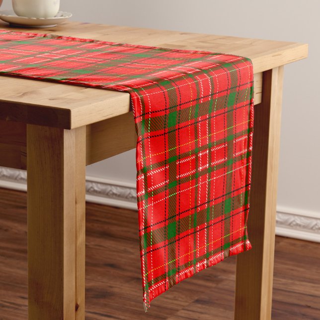 Caminho De Mesa Pequeno Design de Padrão de Xadrez de Tartan no Natal Verm (Criador carregado)