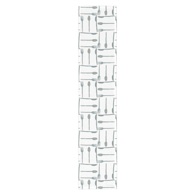 Caminho De Mesa Pequeno Design de talheres simples e divertida (Frente)