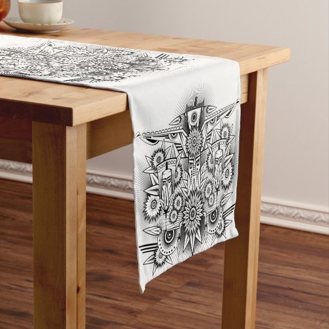 Caminho De Mesa Pequeno Design de Tribo Artístico (No Local)