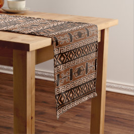 Caminho De Mesa Pequeno Design do Padrão Aztec Brown no Sudoeste