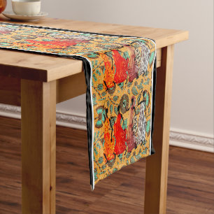 Caminho De Mesa Pequeno Design Moderno de Herança Africana • Kwanzaa