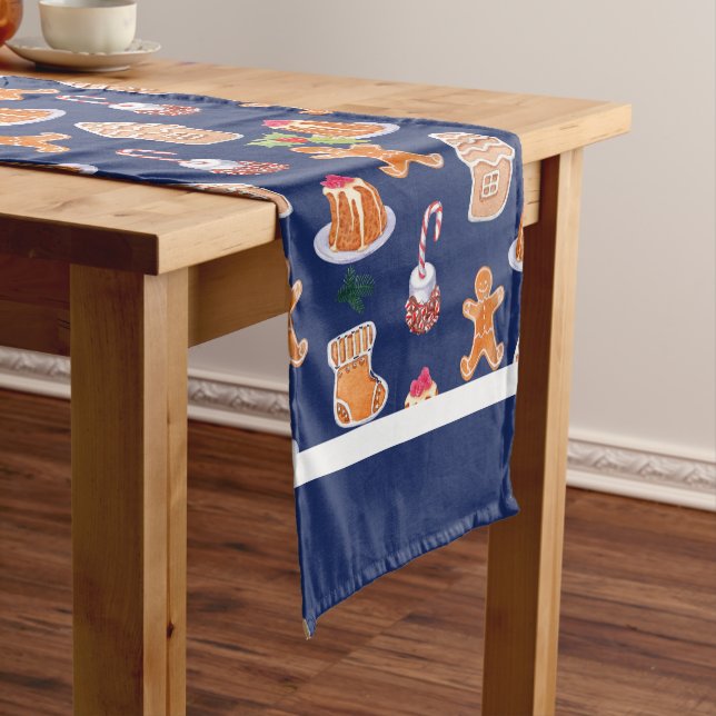 Caminho De Mesa Pequeno Desserts de Natal (No Local)