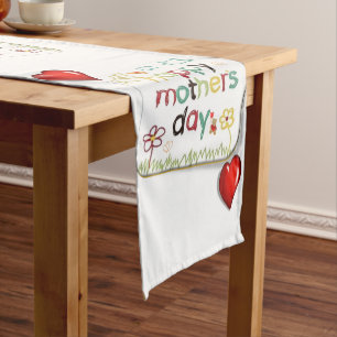 Caminho De Mesa Pequeno Dia das mães do corredor do Tablecloth